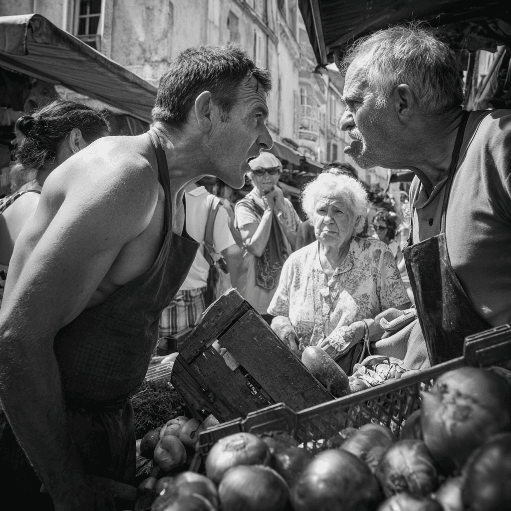 Aperçu : Marché de plein air — Situation conflictuelle